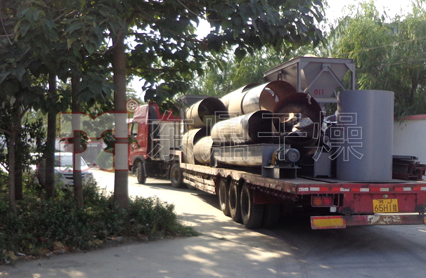 邯鄲煤泥烘干機現場發貨