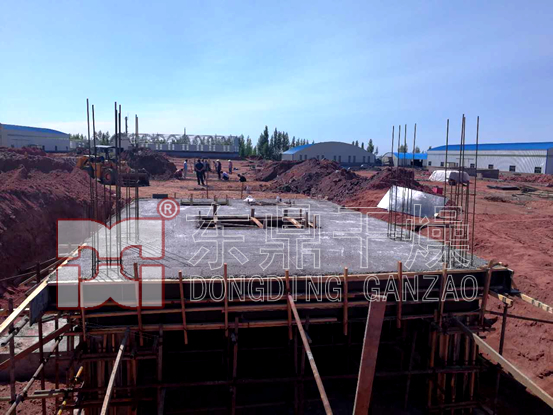 煤泥烘干機項目基礎施工